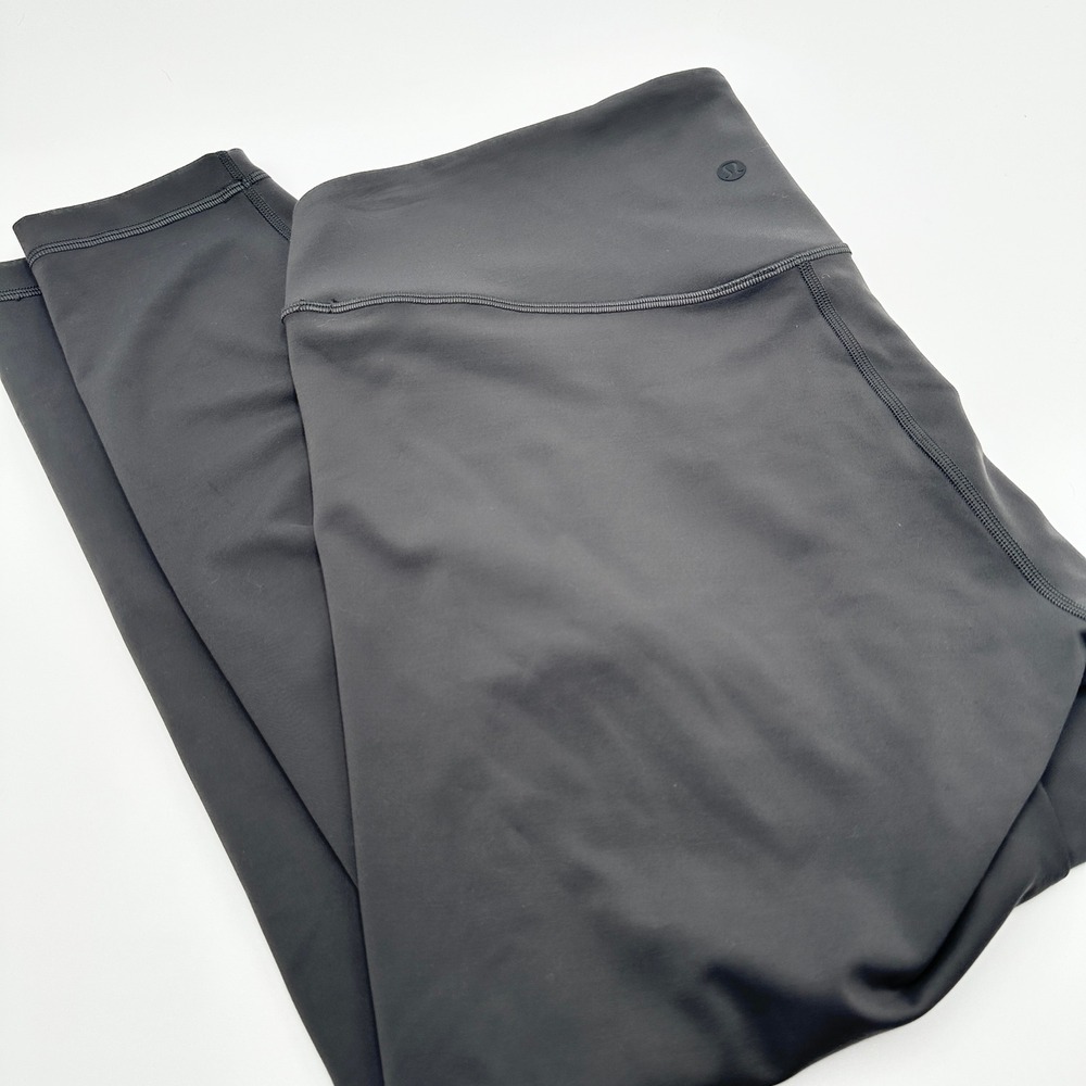 Lululemon Wunder Under Leggings Womens 14 Graphite Gray SmoothCover High Rise